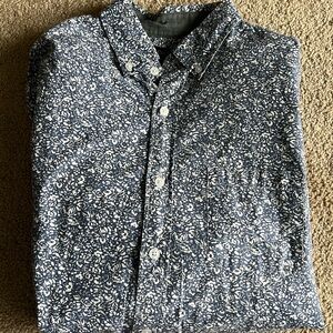 JCrew Men’s Floral Button Shirt Medium Blue